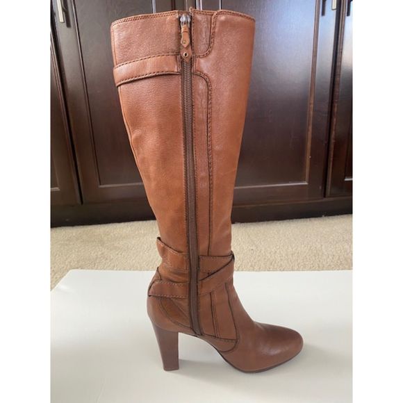 Cole Haan Nike Air Brown Leather Boots Sz 7 - Picture 5 of 12